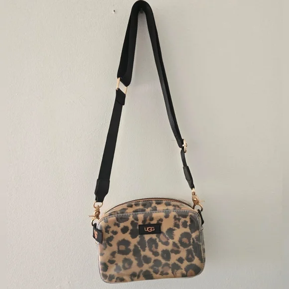 UGG Janey II Clear Leopard Print Crossbody Bag . - Picture 2 of 8